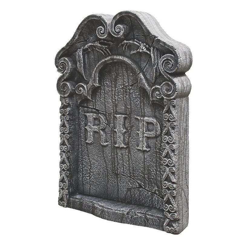 Seasonal Visions Tombstone RIP Halloween Decoration - 30 in x 22 in - Gray, 1 of 2