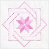 Jack Dempsey Stamped White Quilt Blocks 18"X18" 6/Pkg-Woven Star - 2 of 3
