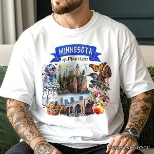 Artistic Minnesota State Themes and Landmarks T-Shirt, Tee for History and Travel Lovers| OrnamentallyYou - 1 of 4