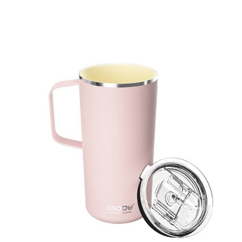 Asobu 20oz Stainless Steel Ceramic Lined Tower Coffee Mug Pink