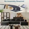 TiramisuBest Modular Sectional Couch, 2-Seat Boneless Sofa with Deep Seat, High-Density Memory Foam Sofa for Living, Bedroom, Apartment, Grey - 2 of 4