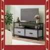 39'' TV Stand for TVs up to 50'' - Entertainment Center with 2 Fabric Drawers & Open Shelf, Adjustable Footpads - 2 of 4