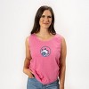 S.W.Smiley Ocean Waves Outline - Women's Garment Dyed Graphic Tank Top - 3 of 4