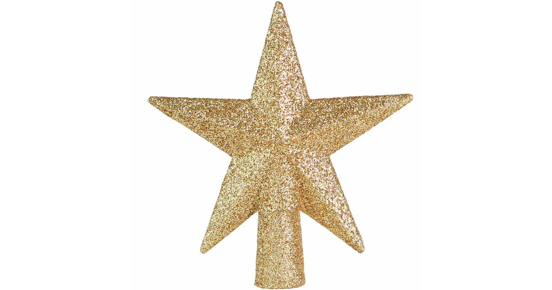 Ornativity Glitter Star Tree Topper - Christmas Decorative Holiday Bethlehem Star Ornament 5.5"