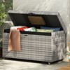 AZL1 Life Concept Utility Storage Bins 200 Gallon Wicker Deck Box with Wheels Outdoor Storage Box for Patio Furniture Outdoor, Grey, 58.7"*27.6"*33.5" - 2 of 3