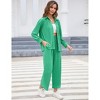 Women's Summer Casual Two-Piece Set with Wide Leg Pants and Button Down Shirt - 3 of 4
