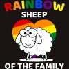 Adult Design By Humans Rainbow Sheep of The Family Pride By T-Shirt - 2 of 2