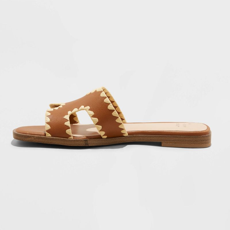 Women&#39;s Helena Whipstitch Slide Sandals - A New Day&#8482;, 3 of 8