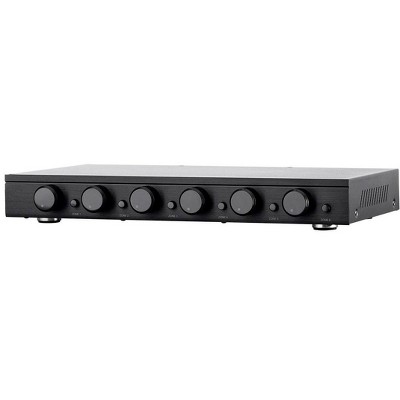 Monoprice SSVC-6.1 Single Input 6-Channel Speaker Selector With Volume Control, Impedance Protection, Individual Zone On/Off Buttons