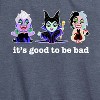 Women's - Disney - Ursula Maleficent Cruella Good To Be Bad Short Sleeve Graphic T-Shirt - image 2 of 4