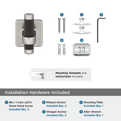 Brushed Nickel and Oil-Rubbed Bronze Single Prong Robe Hook
