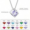 Birthstone Necklace/Earring, Cross/Cube/Moon for Women, Birthday Gift for Men - 2 of 4