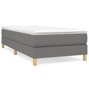 vidaXL Modern Twin XL Bed Frame in Dark Gray - Sturdy and Comfortable with Plywood Slats for Uniform Support and Easy Assembly - 1 of 4