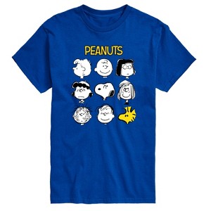 Men's - Peanuts - Many Faces Of Snoopy And Friends Short Sleeve Graphic T-Shirt - 1 of 4