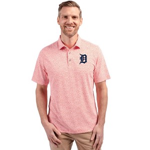 Detroit Tigers Cutter & Buck Virtue Eco Pique Botanical Print Recycled Mens Polo - 1 of 1