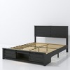 Queen Size Platform Bed with Upholstered Headboard, Charging Station and LED - 2 of 4