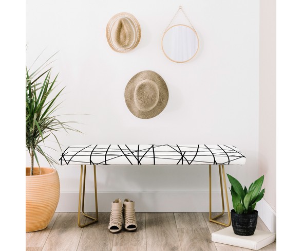 Gabriela Fuente Architecture Bench Black and Gold - Deny Designs