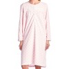 YafeMarte Women’s Long Sleeve Fleece Nightgown with Printed Pattern - 4 of 4