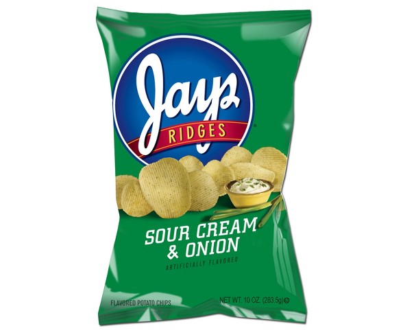 Jays Chips Ridges Sour Cream & Onion Potato Chips - 10oz