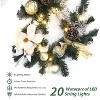 6 ft Pre-Lit Christmas Garland with Lights, White & Gold, Battery Operated Waterproof for Mantel, Stairs, Table, Indoor/Outdoor Holiday Decor - 2 of 4
