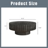 NicBex Natural Wood Texture Round Coffee Table with Sturdy Base & Fluted Sides,Minimalist Wooden Tea table Center Table for Living Room,Black - 4 of 4