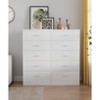 SUGIFT 5 Drawer Dresser, Modern Wood Chest of Drawers for Bedroom, White - 2 of 4