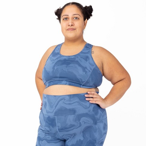 Superfit Hero Women's Plus Size Superhold Sports Bra Moonlight Marble 5x :  Target