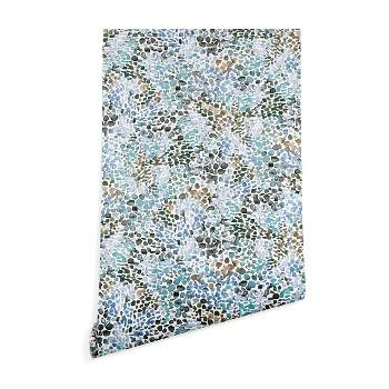 Ninola Design Painting Watercolor Stains Wallpaper Blue - Deny Designs