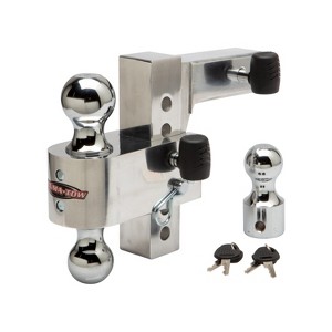 Uriah AlumaTow Adjustable Aluminum Tow Trailer Hitch Mount 6 Inch Drop with Locking Hitch Pins, Fits Standard 2-Inch Square Receiver (2 Pack) - 1 of 4