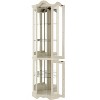 PAGED Elegant Bookshelf Lighted Corner Storage Cabinet with Tempered Glass Doors & Shelves, Display Case for Home Office, Study - 2 of 4