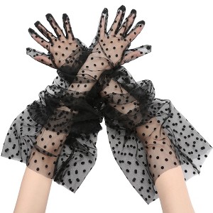 INSPIRE CHIC Women's Extra Long Flared Cuffs Sheer Gloves - 1 of 4