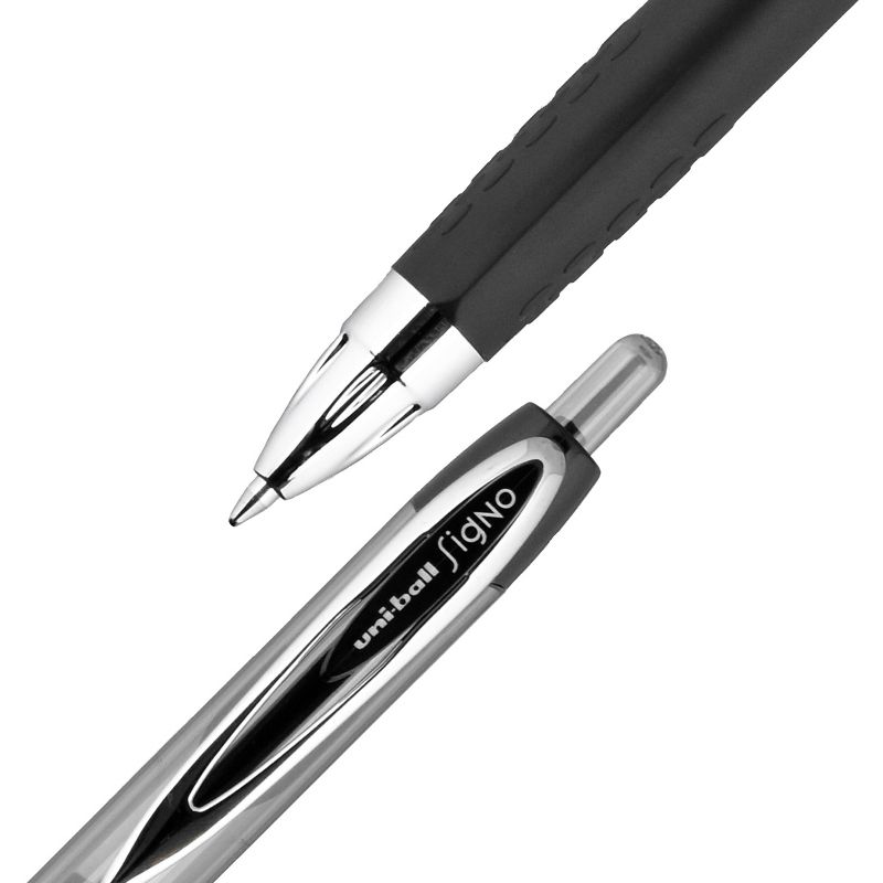 uniball Retractable 207 Black Gel Pens 6ct Click Top 0.7mm Medium Point Pen, 3 of 15