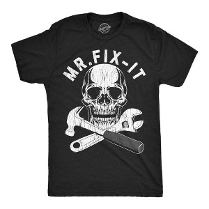 Mens Funny T Shirts Mr Fix It Sarcastic Mechanic Graphic Novelty Tee For Men - Crazy Dog Men's T Shirt - 1 of 4