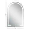 Dovelina Modern BlackArched Bathroom Vanity Mirror with LED Lights and Anti-fog,Wall Mirror - 4 of 4