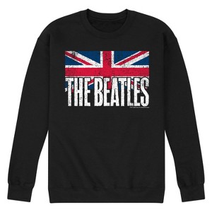 Men's - The Beatles - Union Jack Vintage-Men's Crew Fleece Sweatshirt Graphic Fleece Sweatshirt - 1 of 4