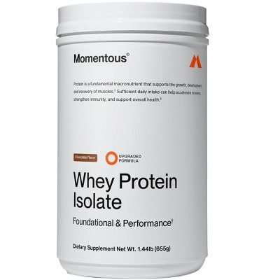 Momentous Supplement ESSENTIAL Grass Fed Whey Chocolate 24 servings per bag, 253.44 oz
