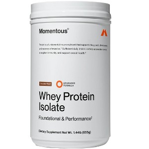 Momentous Supplement ESSENTIAL Grass Fed Whey Chocolate 24 servings per bag, 253.44 oz - 1 of 4