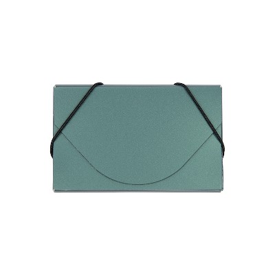 Jam Paper Plastic Business Card Holder Case Green Metallic Sold ...