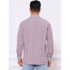 INSPIRE CHIC Men's Long Sleeve Checked Point Collar Plaid Dress Shirt - 3 of 4