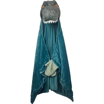 Jurassic World Hooded Blanket Blue Dino