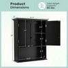 Costway Wall Mount Bathroom Cabinet Wooden Medicine Cabinet Storage Organizer - 3 of 4