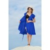 LA LEELA Women's Open Front Summer Holiday Beachwear Mini Bathing Suit Top Bikini Beach Swimwear Casual Wear Duster Coverups - 4 of 4