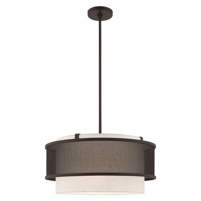 Livex Lighting Braddock 3 - Light Chandelier in  Bronze
