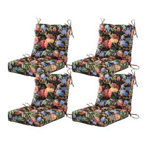ARTPLAN Seat/Back Outdoor Chair Cushion,Set of 4 Patio Chair Cushion with Tie,Tufted Replacement for Patio Furniture,40x20x4 Inches,4 Count - 1 of 4