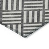 Black And Ivory Geometric Washable Indoor Outdoor Area Rug - 4 of 4