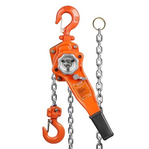 VEVOR Manual Lever Chain Hoist, 3/4 Ton 1650 lbs Capacity 10 FT Come Along, G80 Galvanized Carbon Steel with Weston Double-Pawl Brake - 1 of 4