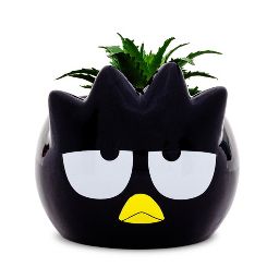 Silver Buffalo Sanrio Badtz-Maru 3-Inch Ceramic Mini Planter With Artificial Succulent