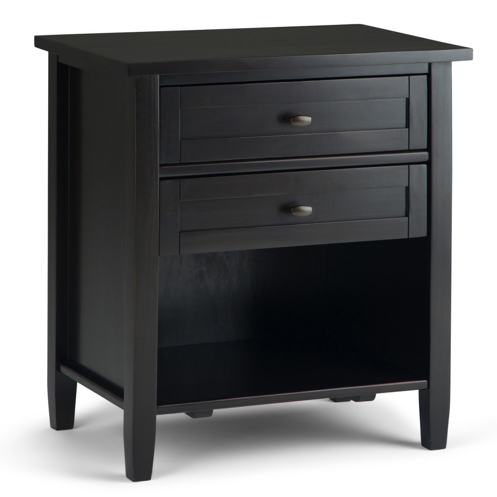 Photos - Storage Сabinet 24" Norfolk Solid Wood Nightstand Dark Brown - WyndenHall