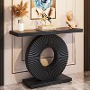Hommoo 40 inch Console Table with Geometric Base - 4 of 4