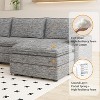 108" Modular Sectional Couch with Ottoman,Chenille L Shaped Modular Sofa Deep Seat - 3 of 4